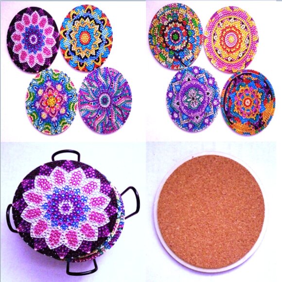 Rhinestone Mandala Coasters - Picture 1 of 5